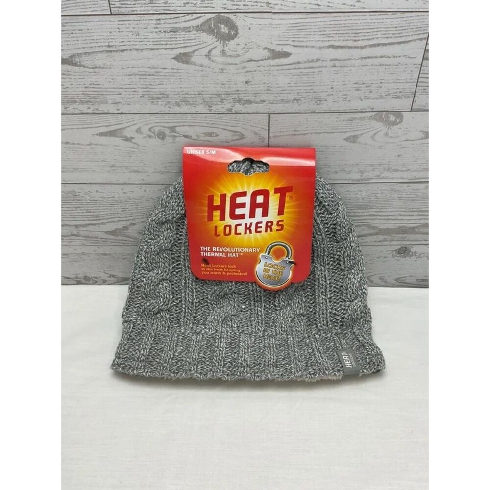 Heat Lockers Gray Thermal Hat S/M New